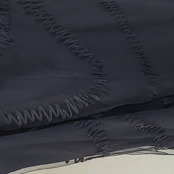 French Collection black skirt with sheer black intricate fabric overlay - Picture 4 of 10